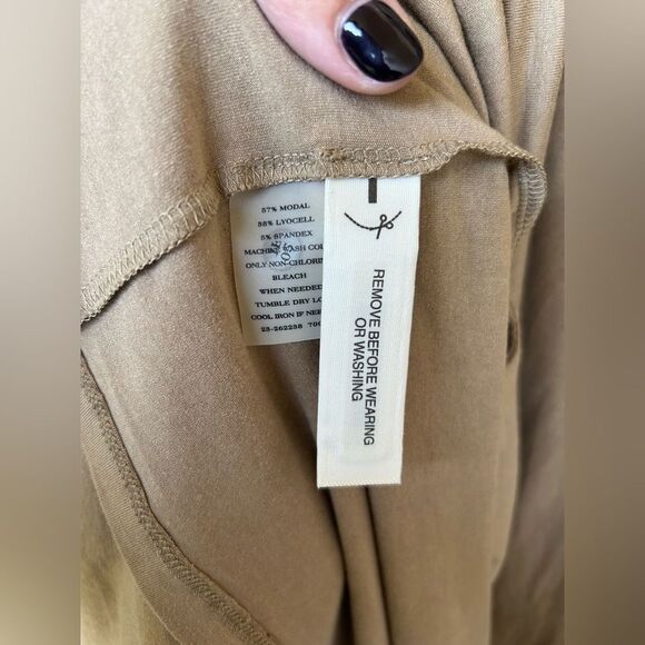 NWT Ann Taylor Camel Open Front Waterfall Draped Cardigan - Medium - Picture 6 of 6